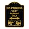 Signmission No Parking Valet Parking W/ Bidirectional Arrow & Car Tow Graphic Alum, 18" x 24", BG-1824-23646 A-DES-BG-1824-23646 - alternate 1